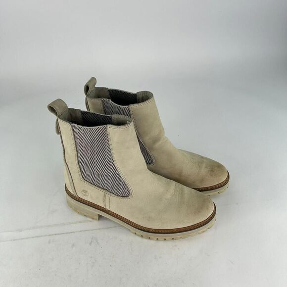 Timberland Courmayeur Valley Chelsea Boot US 11 Beige Pull On Ankle Boots - Picture 13 of 14